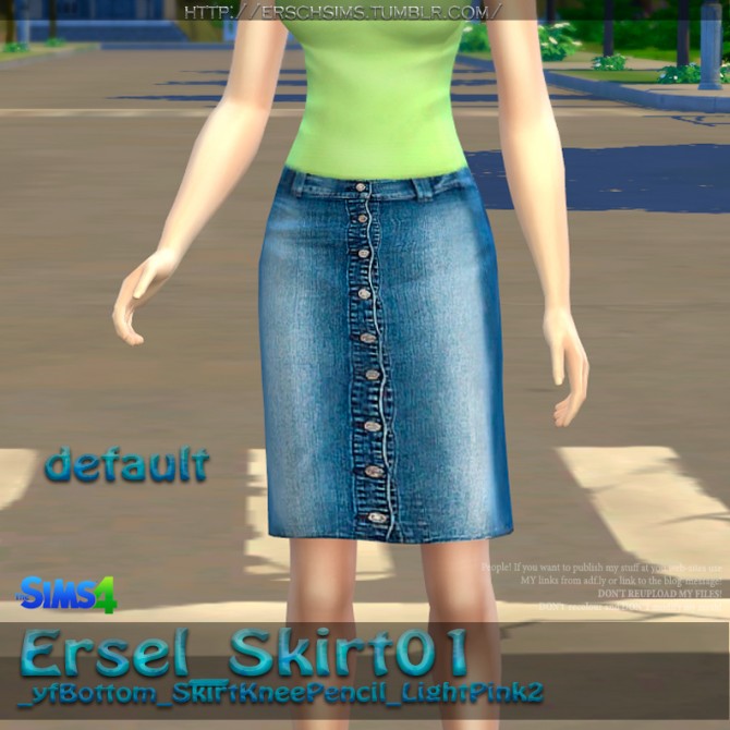 Sims 4 Ersel Skirt 01 at ErSch Sims