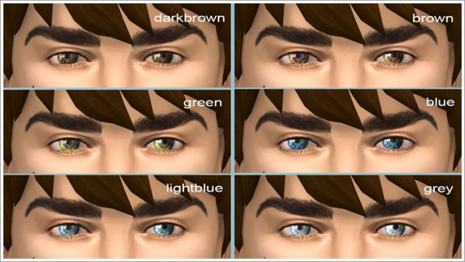 Sims 4 Eyecolor set 01 at Sims by Severinka