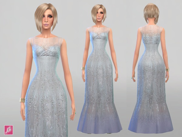 Sims 4 Grace Gown (New Mesh) by Alexandra Sine at The Sims Resource
