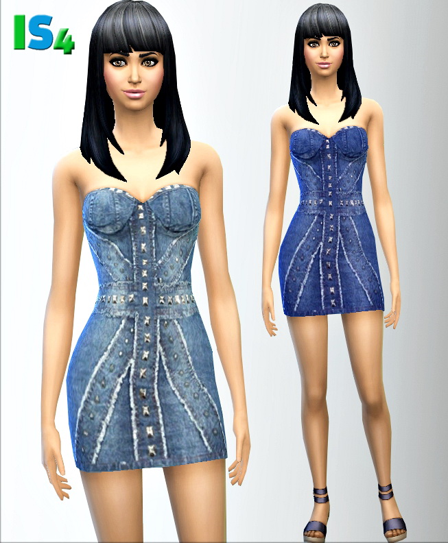 Sims 4 Denim dress at Irida Sims4