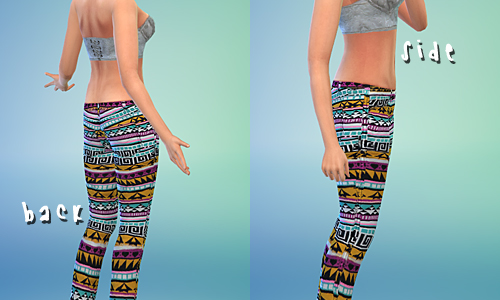 Sims 4 Aztec Pants & Small Silky Top at Sim sala sim