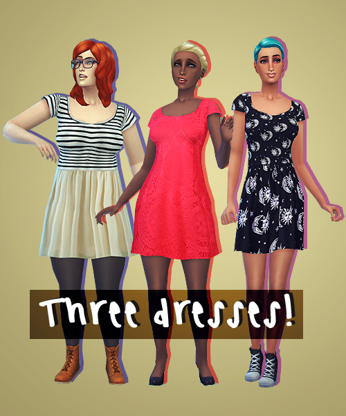 Sims 4 Three dresses at Sim sala sim
