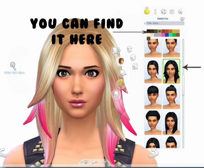 Sims 4 Party Hair by Lola at Sims and Just Stuff