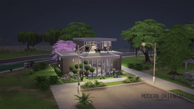 Sims 4 Modern Oriental house at Stefizzi