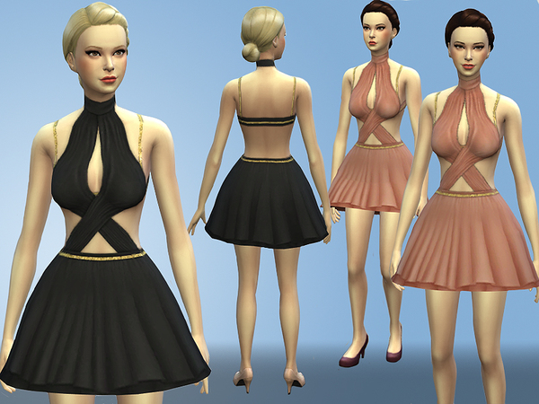 Sims 4 Party Dress by Nia at The Sims Resource