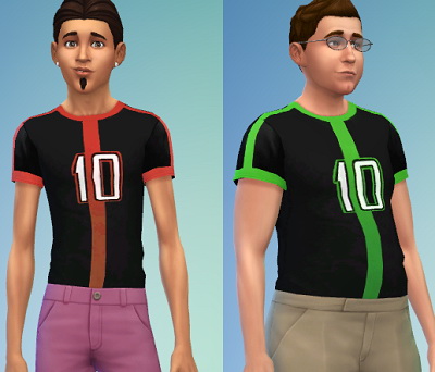 Sims 4 Bens and Albedos shirts from Ben 10 Omniverse at Jongarakun’s Junk