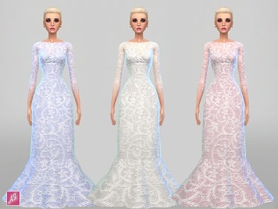 Lace Detail Gown by Alexandra Sine at TSR