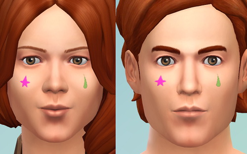 Sims 4 Hisoka from Hunter x Hunter face paint at Jongarakun’s Junk