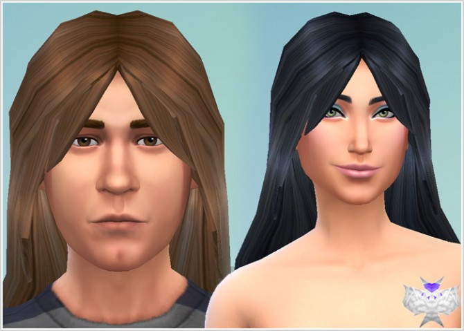 Sims 4 Long Hair both genders at David Sims