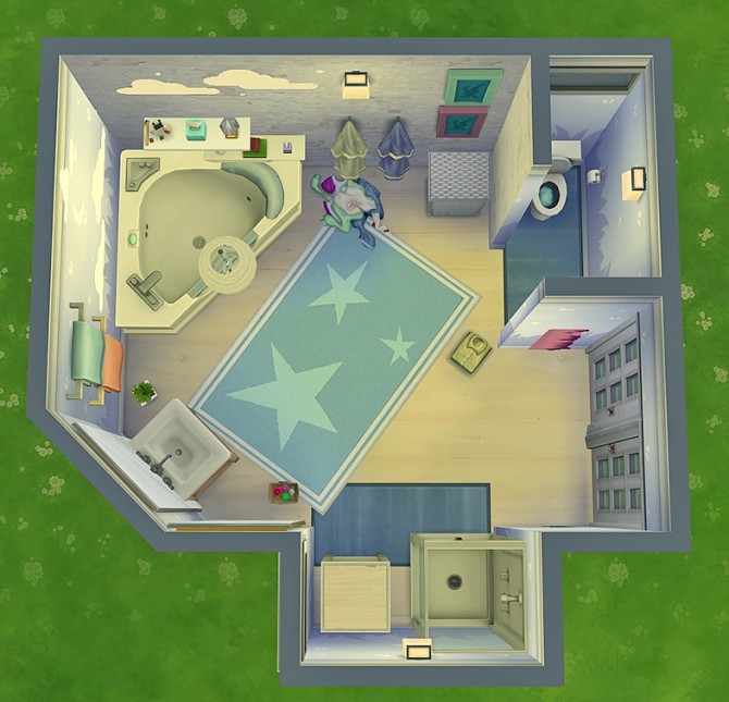 Sims 4 Aspen Children’s Bathroom at Simkea
