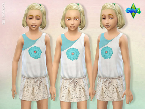 Sims 4 Child Summer Outfit 01 by lillka at The Sims Resource