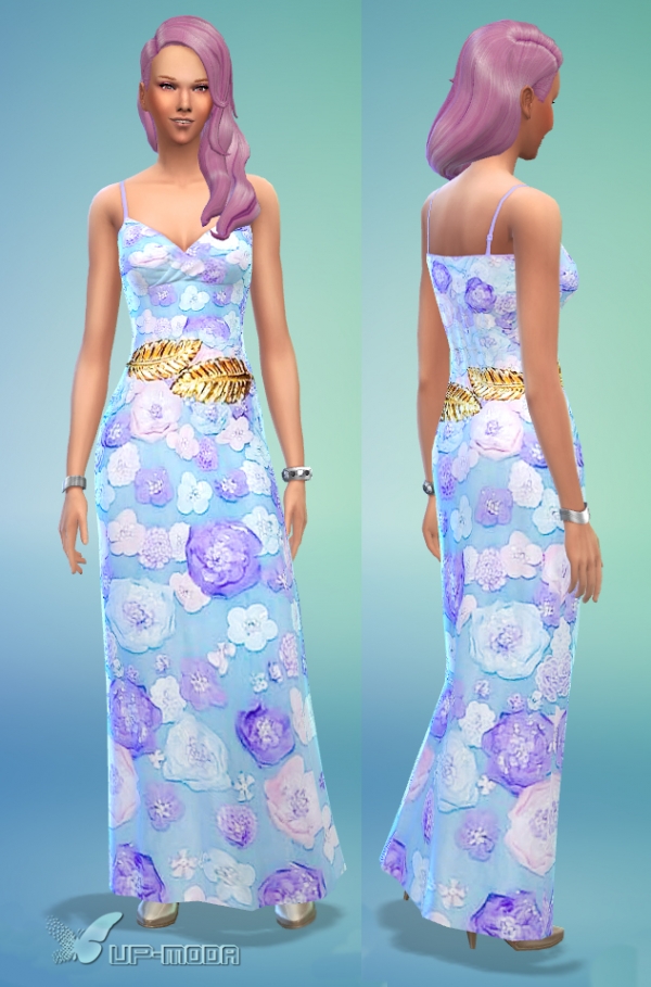 Sims 4 Color Dreams Dress by VitaV at VP sims