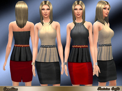 Feminine Outfit in Two Colors by Canelline at TSR