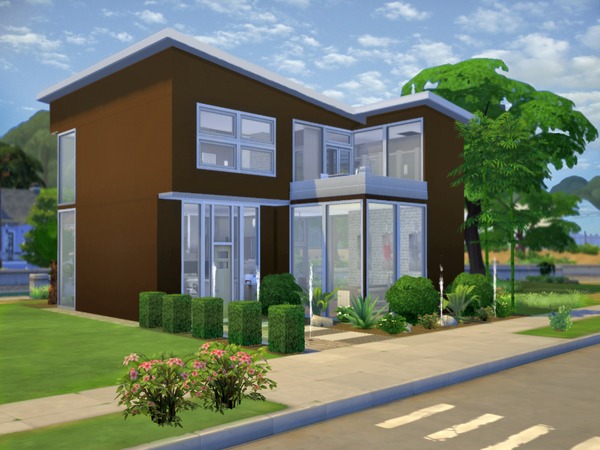 Sims 4 Alpha Modern house by Chemy at    select a Sites   