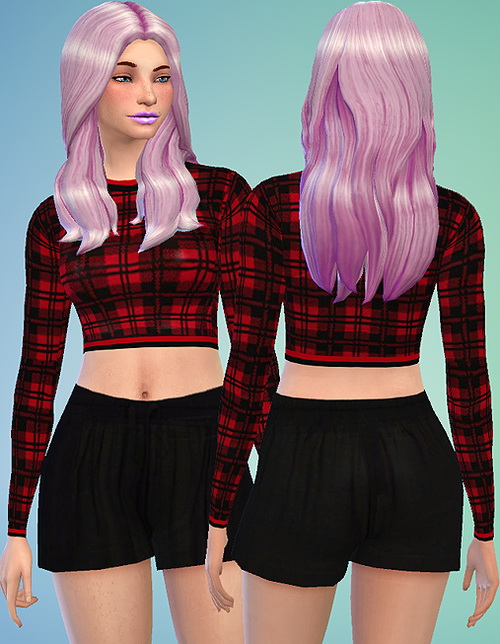 Sims 4 3 shorts and 3 different tops at Sevenhills Sims