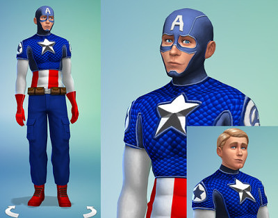 Captain America outfit plus accessories at Sambler