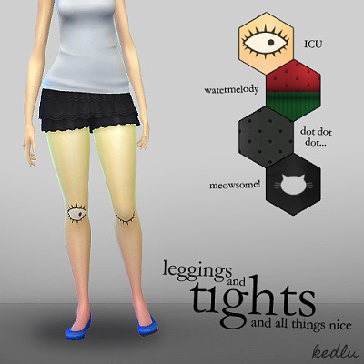 4 pairs of tights/leggings by KEDLU at Mod The Sims