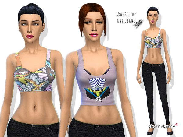 Sims 4 Sugar Free Clothing set by Cherry Berry Sim at TSR