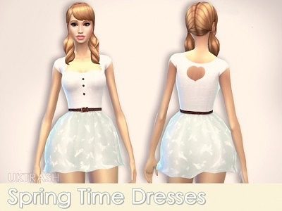 Spring Time dresses and shoes by Uktrash at Mtndewduhh