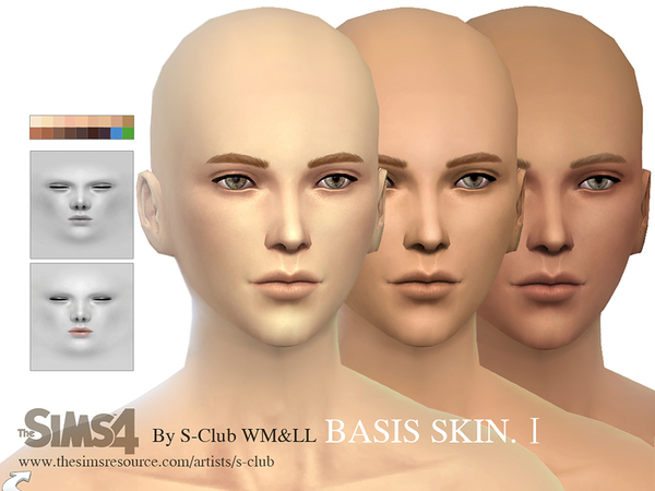 Sims 4 WMLL sims 4 BASSIS skintones I by S Club at TSR