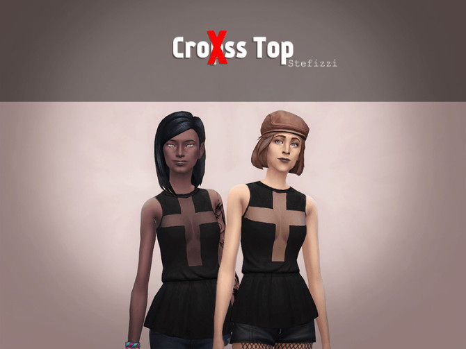 Sims 4 Cross top at Stefizzi