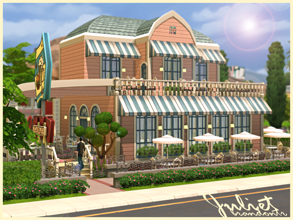 Sims 4 Juliet Cafe & Restaurant by BrandonTR at The Sims Resource