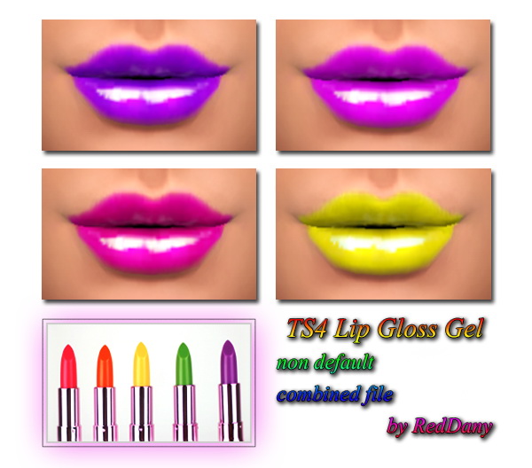 Sims 4 Lip Gloss Multicolor at Dany’s Blog