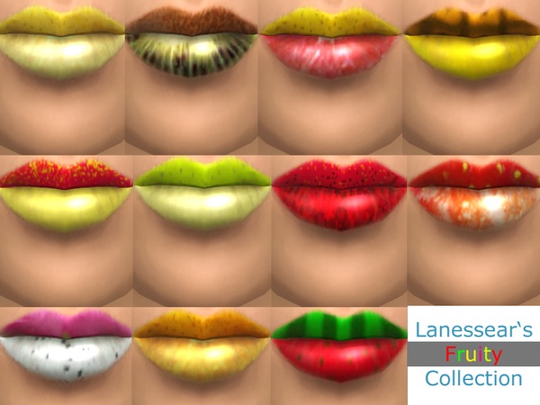 Sims 4 Fruity Lipgloss by Lanessear at TSR