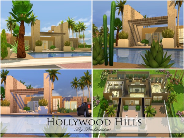 Sims 4 Hollywood Hills Villa by Pralinesims at TSR