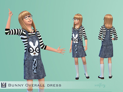 Bunny Overall Dress by Wolfcry at The Sims Resource