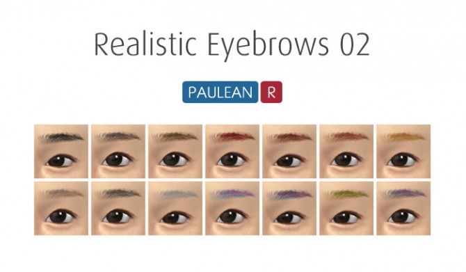 Sims 4 Realistic Eyebrows 02 at Paulean R