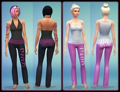Pink Simlish Yoga Pants v2 by ERae013 at Adventures in Geekiness
