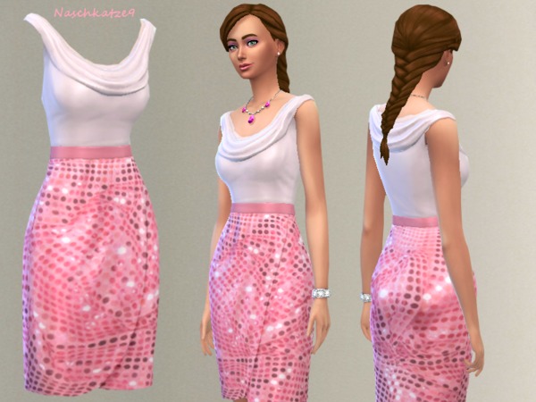 Sims 4 Glitter in Pink outfit by naschkatze9 at TSR