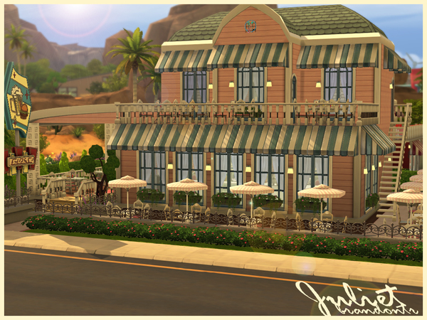 Sims 4 Juliet Cafe & Restaurant by BrandonTR at The Sims Resource