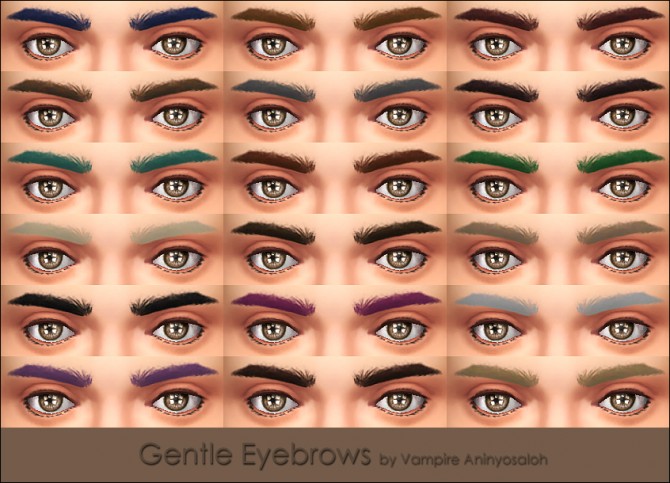 Sims 4 Gentle Eyebrows by Vampire aninyosaloh at Mod The Sims