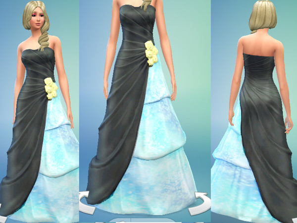 Sims 4 Elegent Swan Dress by otakutwins at The Sims Resource