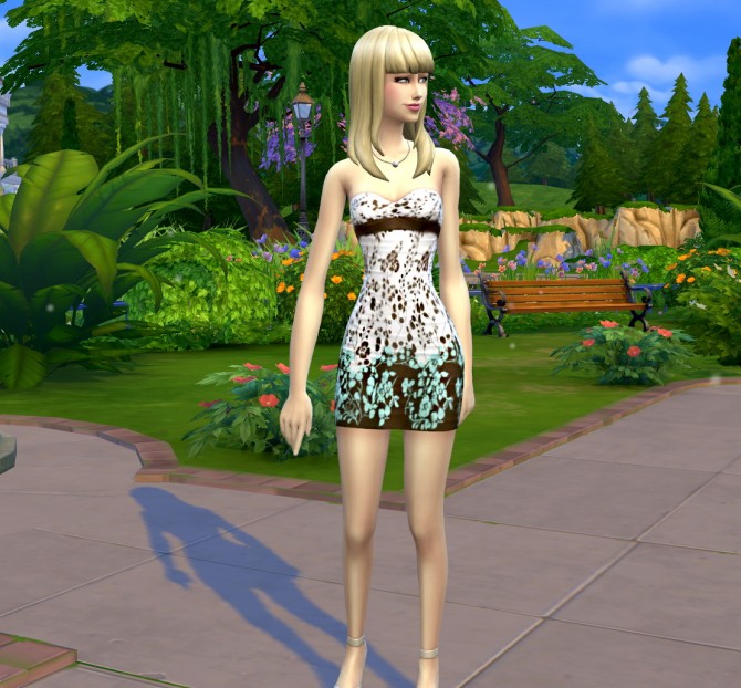 Sims 4 Anna Maria Dress by Ladesire