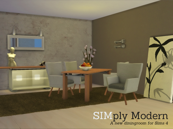 Sims 4 SIMply Modern Diningroom by Angela at TSR