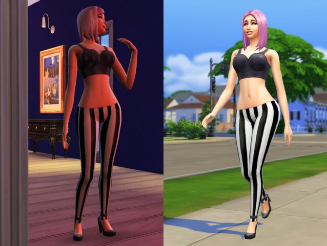 Sims 4 Striped Leggings 4 recolors by LukeProduction at Mod The Sims