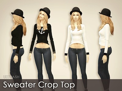 Sweater Crop Top by UKTRASH at TSR
