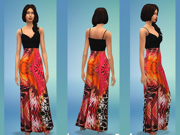 Sims 4 Summer dress by paulo paulol at The Sims Resource