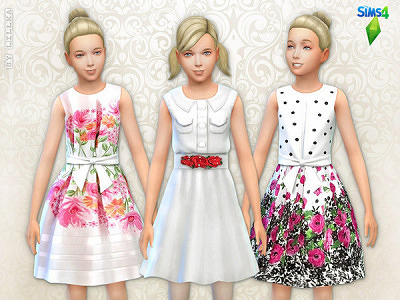 Floral Dresses Set at The Sims Resource