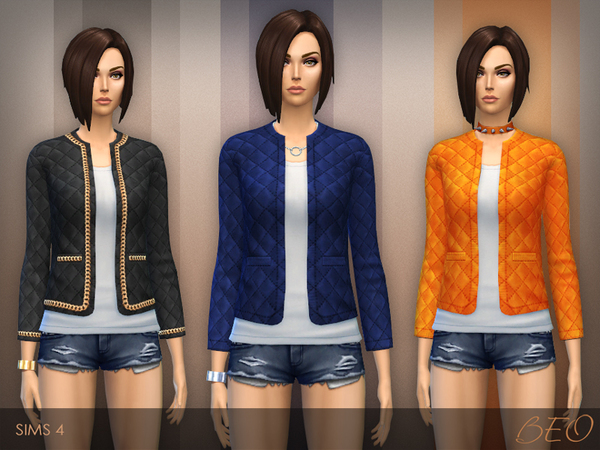 Sims 4 Quilted jacket by Beo2010 at TSR