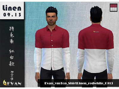 Contrast Color Shirt by woodenhalo at The Sims Resource