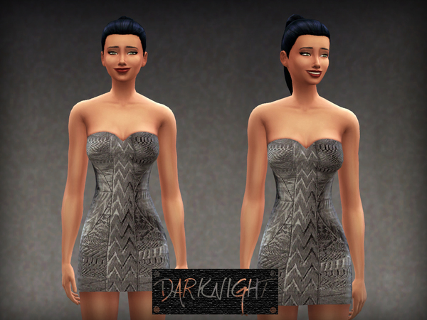 Sims 4 Silver Dress by DarkNighTt at The Sims Resource