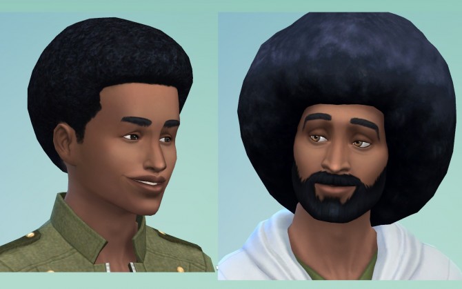 Sims 4 Afros for males by Sydria at Mod The Sims