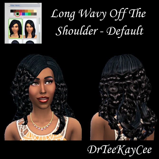 Sims 4 2 Long Wavy hairs by DrTeeKayCee at Sim Culture Nation