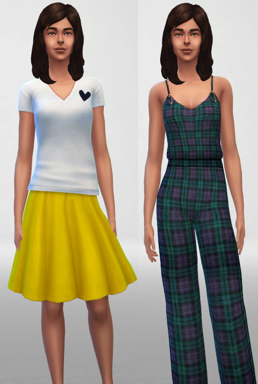 Sims 4 13 non defaults clothes (with swatches) at ThatMalorieGirl