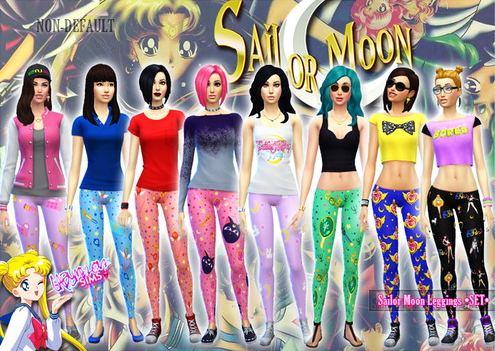 Sims 4 8 Sailor Moon Leggings at Gabymelove Sims