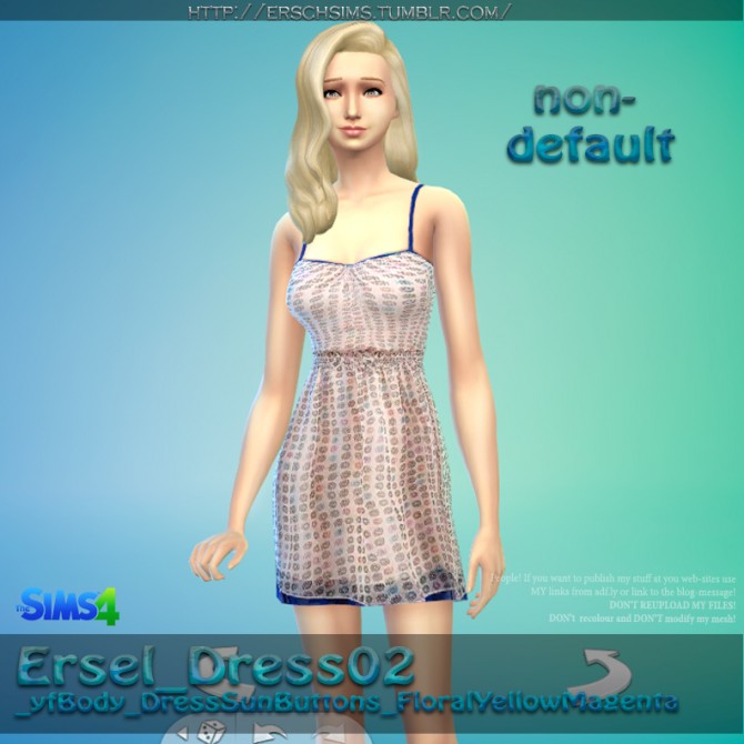 Sims 4 Dress 02 by Ersel at ErSch Sims